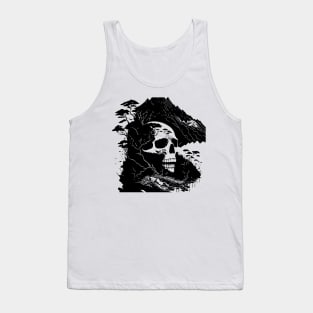 Skull in the rocks Tank Top